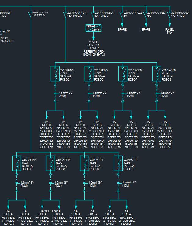 4 RCBO's daisy chained from a breaker